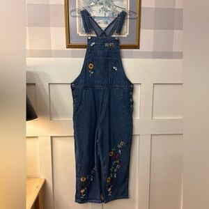 Vintage Agapo Embroidered Denim Overalls Size XS